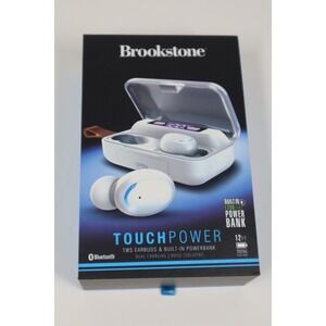 Brookstone Touch‎ Power True Wireless Earbuds White